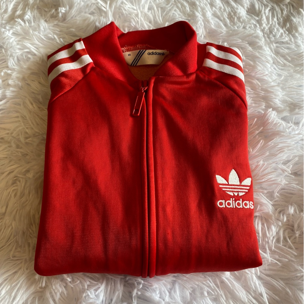 Adidas Vintage Red Track Jacket | Size XS - Picture 6 of 14